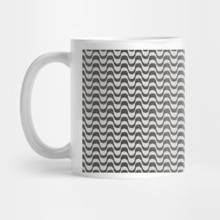 Copacabana Beach Sidewalk Rio de Janeiro, Black and White Portuguese Waves Pattern Mug